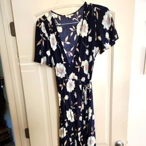 Cotton Candy LA navy wrap dress
